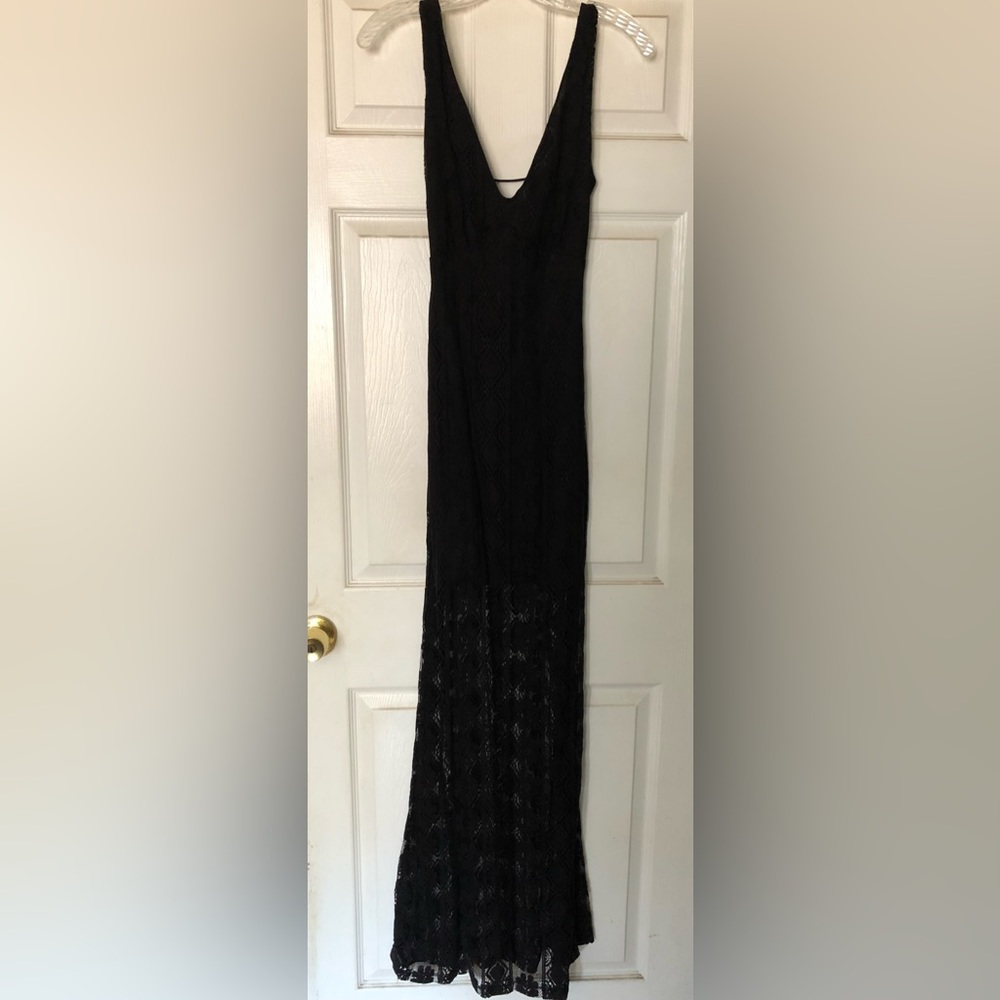 Black Lace Maxi Dress S